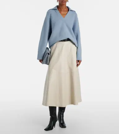 Vince Wool and cashmere-blend polo sweater | Thumbnail 5 Vince Wool and cashmere-blend polo sweater | Thumbnail 5