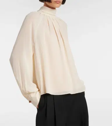 Vince Chiffon blouse | Thumbnail 4 Vince Chiffon blouse | Thumbnail 4