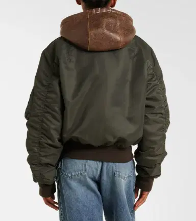 JW Anderson Shearling-trimmed bomber jacket | Thumbnail 7 JW Anderson Shearling-trimmed bomber jacket | Thumbnail 7