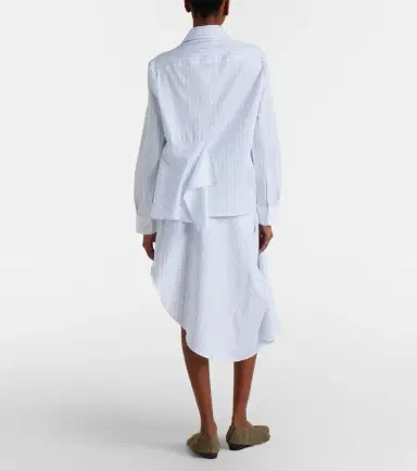 JW Anderson Striped draped cotton poplin miniskirt | Thumbnail 3 JW Anderson Striped draped cotton poplin miniskirt | Thumbnail 3