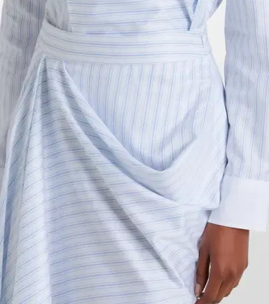 JW Anderson Striped draped cotton poplin miniskirt | Thumbnail 4 JW Anderson Striped draped cotton poplin miniskirt | Thumbnail 4