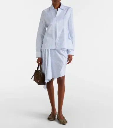 JW Anderson Striped draped cotton poplin miniskirt | Thumbnail 6 JW Anderson Striped draped cotton poplin miniskirt | Thumbnail 6