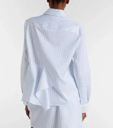 JW Anderson Striped asymmetric cotton poplin shirt | Thumbnail 5 JW Anderson Striped asymmetric cotton poplin shirt | Thumbnail 5
