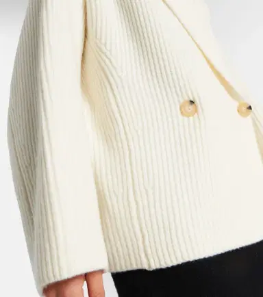 Vince Ribbed-knit wool-blend jacket | Thumbnail 2 Vince Ribbed-knit wool-blend jacket | Thumbnail 2