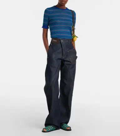 JW Anderson Embroidered high-rise straight jeans | Thumbnail 6 JW Anderson Embroidered high-rise straight jeans | Thumbnail 6