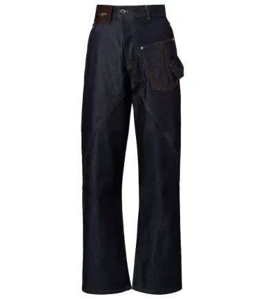 JW Anderson Embroidered high-rise straight jeans | Thumbnail 1 JW Anderson Embroidered high-rise straight jeans | Thumbnail 1