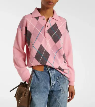 JW Anderson Argyle wool polo sweater | Thumbnail 4 JW Anderson Argyle wool polo sweater | Thumbnail 4