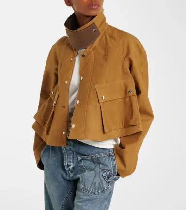 JW Anderson Corduroy-trimmed cropped cotton jacket | Thumbnail 4 JW Anderson Corduroy-trimmed cropped cotton jacket | Thumbnail 4