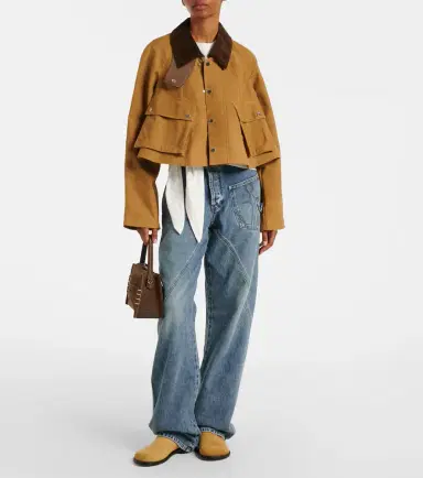 JW Anderson Corduroy-trimmed cropped cotton jacket | Thumbnail 6 JW Anderson Corduroy-trimmed cropped cotton jacket | Thumbnail 6