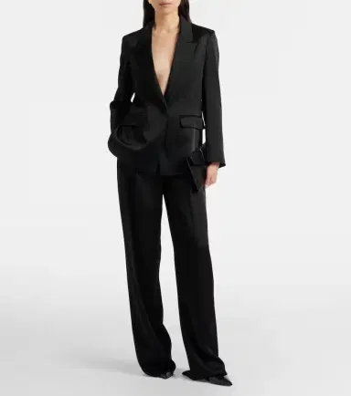 Max Mara Satin crêpe blazer | Thumbnail 2 Max Mara Satin crêpe blazer | Thumbnail 2