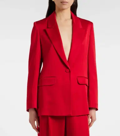 Max Mara Satin crêpe blazer | Thumbnail 2 Max Mara Satin crêpe blazer | Thumbnail 2