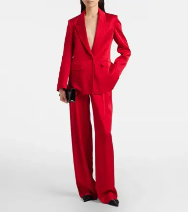 Max Mara Satin crêpe blazer | Thumbnail 3 Max Mara Satin crêpe blazer | Thumbnail 3
