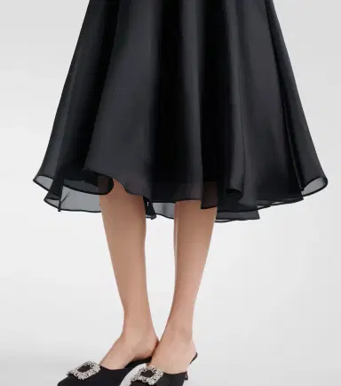 Max Mara Calle silk midi skirt | Thumbnail 3 Max Mara Calle silk midi skirt | Thumbnail 3