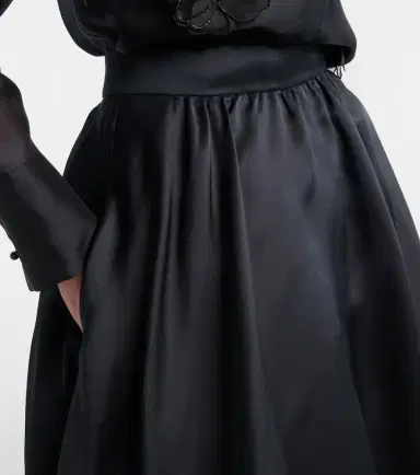 Max Mara Calle silk midi skirt | Thumbnail 4 Max Mara Calle silk midi skirt | Thumbnail 4