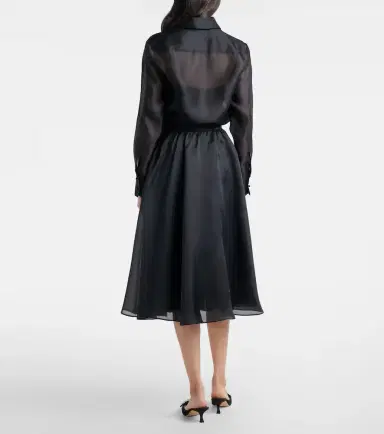 Max Mara Calle silk midi skirt | Thumbnail 5 Max Mara Calle silk midi skirt | Thumbnail 5