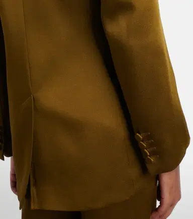 Max Mara Crêpe satin blazer | Thumbnail 5 Max Mara Crêpe satin blazer | Thumbnail 5