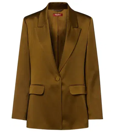 Max Mara Crêpe satin blazer | Thumbnail 1 Max Mara Crêpe satin blazer | Thumbnail 1