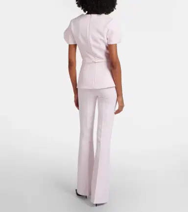 Safiyaa Alexa high-rise crêpe flared pants | Thumbnail 4 Safiyaa Alexa high-rise crêpe flared pants | Thumbnail 4