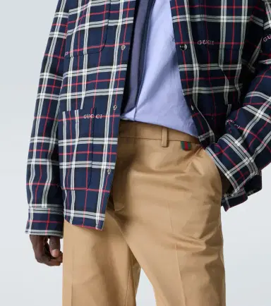 Gucci Mid-rise cotton cropped straight pants | Thumbnail 6 Gucci Mid-rise cotton cropped straight pants | Thumbnail 6