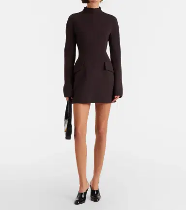 Sportmax Peplum gabardine minidress | Thumbnail 4 Sportmax Peplum gabardine minidress | Thumbnail 4