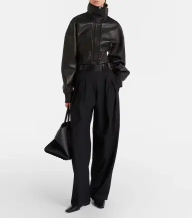 Sportmax Ossido leather blouson jacket | Thumbnail 3 Sportmax Ossido leather blouson jacket | Thumbnail 3