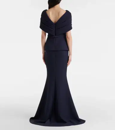 Safiyaa Loura off-shoulder crêpe gown | Thumbnail 2 Safiyaa Loura off-shoulder crêpe gown | Thumbnail 2