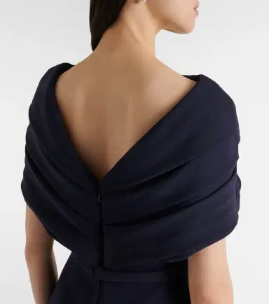 Safiyaa Loura off-shoulder crêpe gown | Thumbnail 5 Safiyaa Loura off-shoulder crêpe gown | Thumbnail 5