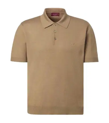 Gucci Interlocking G silk and cotton polo shirt | Thumbnail 1 Gucci Interlocking G silk and cotton polo shirt | Thumbnail 1