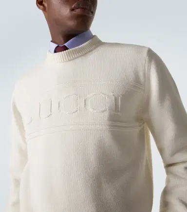 Gucci Logo cotton and wool sweater | Thumbnail 3 Gucci Logo cotton and wool sweater | Thumbnail 3