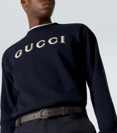 Gucci Logo cotton jersey sweatshirt | Thumbnail 3 Gucci Logo cotton jersey sweatshirt | Thumbnail 3