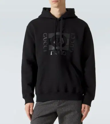 Gucci Logo cotton jersey hoodie | Thumbnail 3 Gucci Logo cotton jersey hoodie | Thumbnail 3