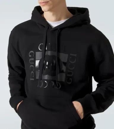 Gucci Logo cotton jersey hoodie | Thumbnail 5 Gucci Logo cotton jersey hoodie | Thumbnail 5