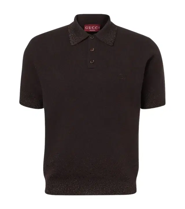 Interlocking G wool-blend polo shirt Interlocking G wool-blend polo shirt
