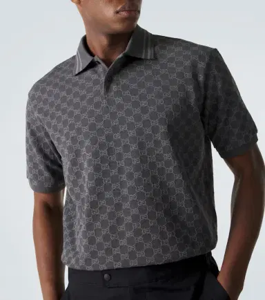 Gucci GG cotton piqué jacquard polo shirt | Thumbnail 4 Gucci GG cotton piqué jacquard polo shirt | Thumbnail 4
