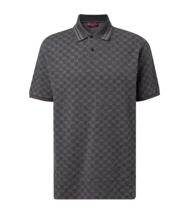Gucci GG cotton piqué jacquard polo shirt | Thumbnail 1 Gucci GG cotton piqué jacquard polo shirt | Thumbnail 1