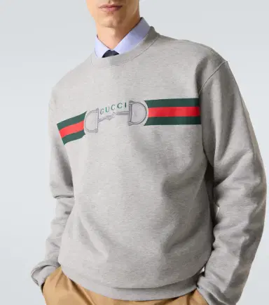 Gucci Web Stripe cotton sweatshirt | Thumbnail 2 Gucci Web Stripe cotton sweatshirt | Thumbnail 2