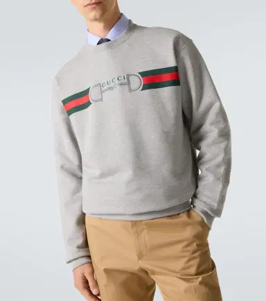Gucci Web Stripe cotton sweatshirt | Thumbnail 3 Gucci Web Stripe cotton sweatshirt | Thumbnail 3