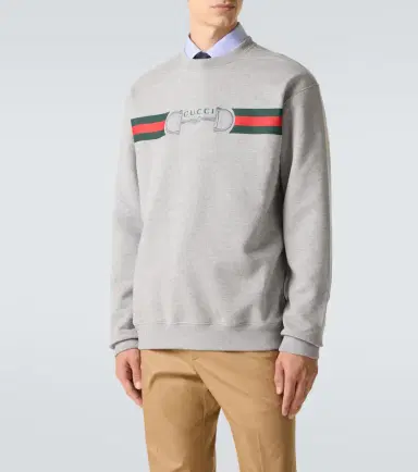 Gucci Web Stripe cotton sweatshirt | Thumbnail 4 Gucci Web Stripe cotton sweatshirt | Thumbnail 4