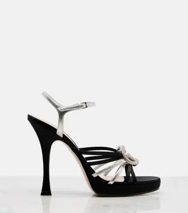 Gucci Interlocking G satin and leather sandals | Thumbnail 2 Gucci Interlocking G satin and leather sandals | Thumbnail 2