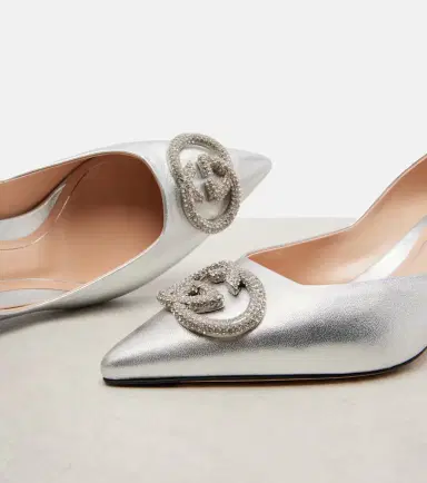 Gucci Interlocking G 55 metallic leather pumps | Thumbnail 4 Gucci Interlocking G 55 metallic leather pumps | Thumbnail 4