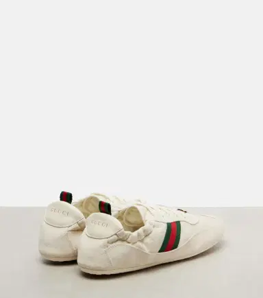 Gucci Shift suede-trimmed canvas sneakers | Thumbnail 4 Gucci Shift suede-trimmed canvas sneakers | Thumbnail 4