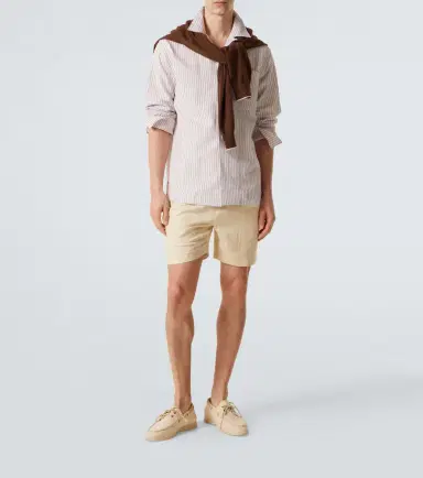 Ralph Lauren Purple Label Silk and linen pleated shorts | Thumbnail 3 Ralph Lauren Purple Label Silk and linen pleated shorts | Thumbnail 3