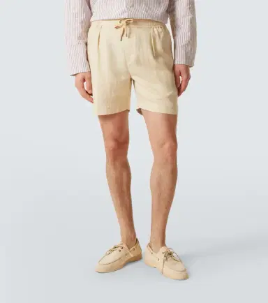 Ralph Lauren Purple Label Silk and linen pleated shorts | Thumbnail 4 Ralph Lauren Purple Label Silk and linen pleated shorts | Thumbnail 4