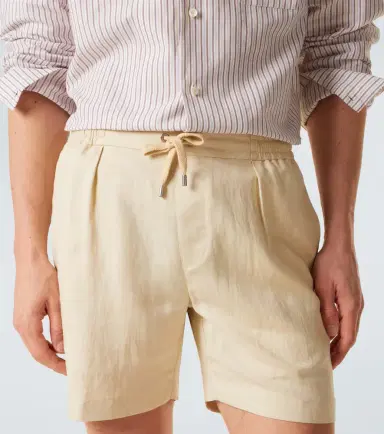Ralph Lauren Purple Label Silk and linen pleated shorts | Thumbnail 5 Ralph Lauren Purple Label Silk and linen pleated shorts | Thumbnail 5