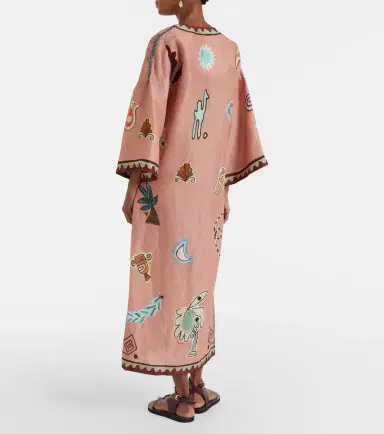 Alemais Alémais Linen and silk-blend wrap midi dress | Thumbnail 5 Alemais Alémais Linen and silk-blend wrap midi dress | Thumbnail 5
