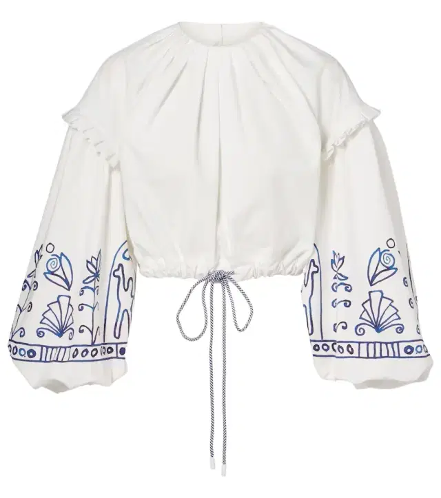 Alémais x LRNCE Leela printed cotton crop top Alémais x LRNCE Leela printed cotton crop top