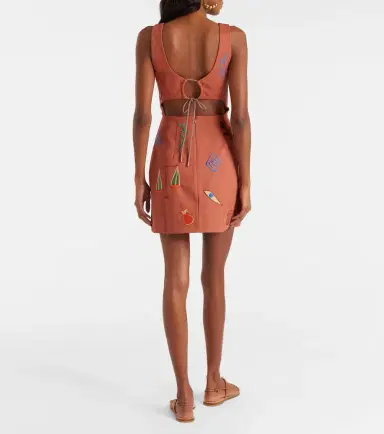 ALÉMAIS Alémais Dusty embroidered cotton minidress | Thumbnail 2 ALÉMAIS Alémais Dusty embroidered cotton minidress | Thumbnail 2