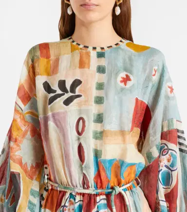 ALÉMAIS Alémais x LRNCE Michelle printed ramie midi dress | Thumbnail 3 ALÉMAIS Alémais x LRNCE Michelle printed ramie midi dress | Thumbnail 3