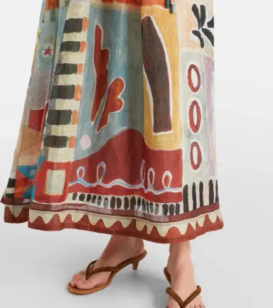 ALÉMAIS Alémais x LRNCE Michelle printed ramie midi dress | Thumbnail 6 ALÉMAIS Alémais x LRNCE Michelle printed ramie midi dress | Thumbnail 6