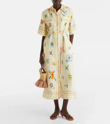 ALÉMAIS Alémais Sidi floral linen-blend shirt dress | Thumbnail 2 ALÉMAIS Alémais Sidi floral linen-blend shirt dress | Thumbnail 2